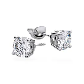 14k White gold 2CT diamond studs-1000