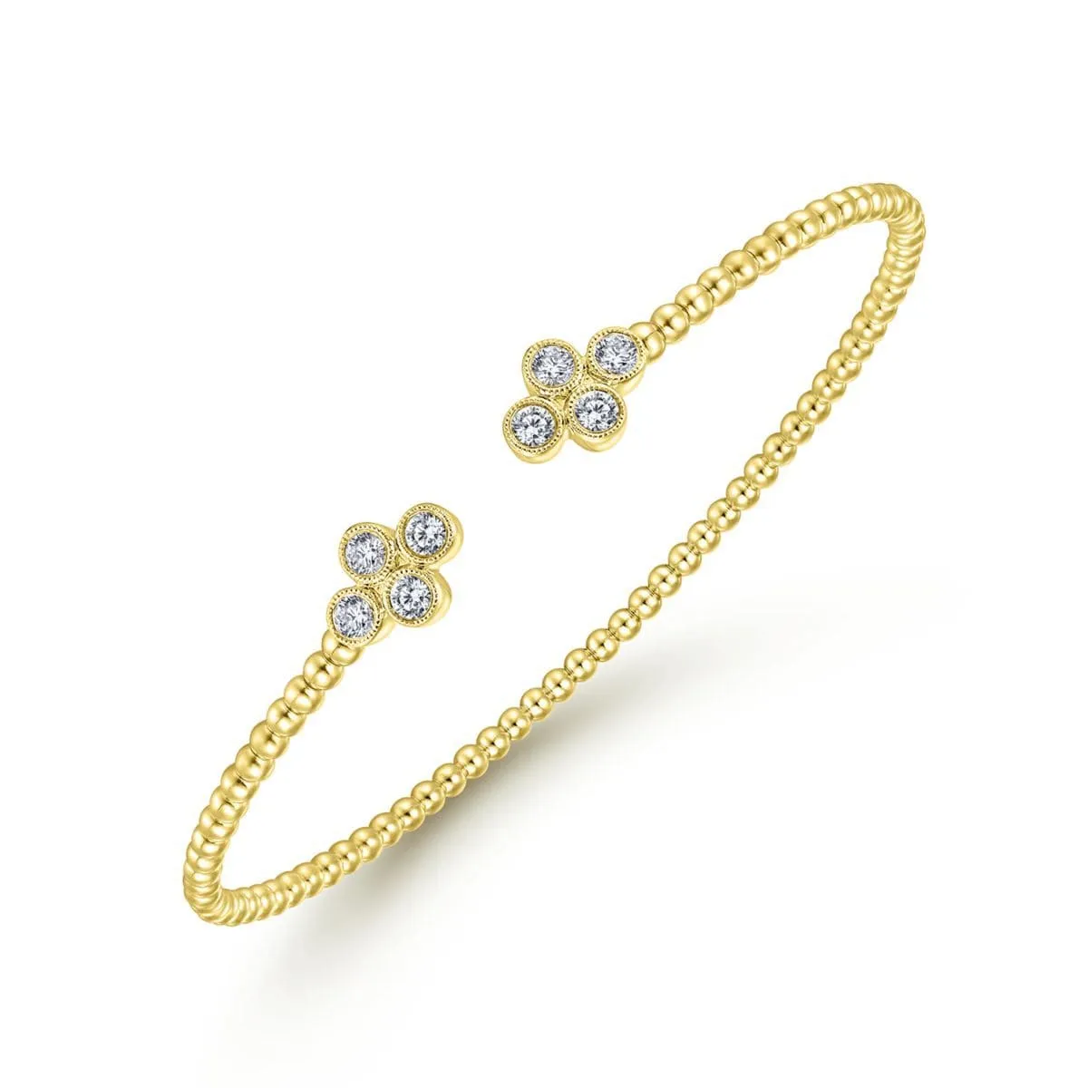 14K Yellow Gold Diamond Bangle Bracelet