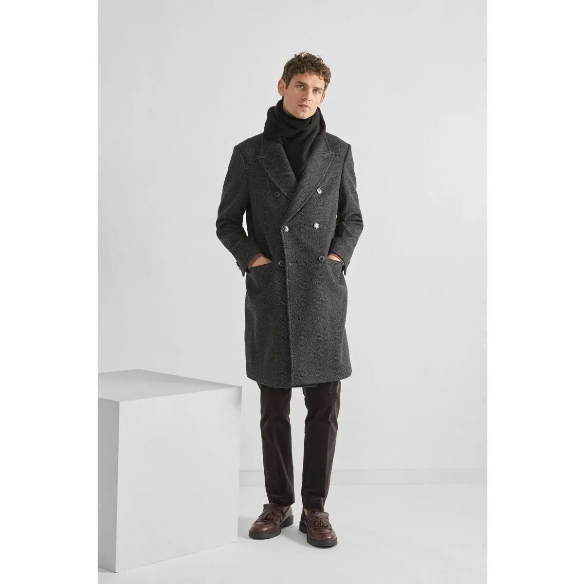 16089380 ARCHIVE DB WOOL COAT-DARK GREY