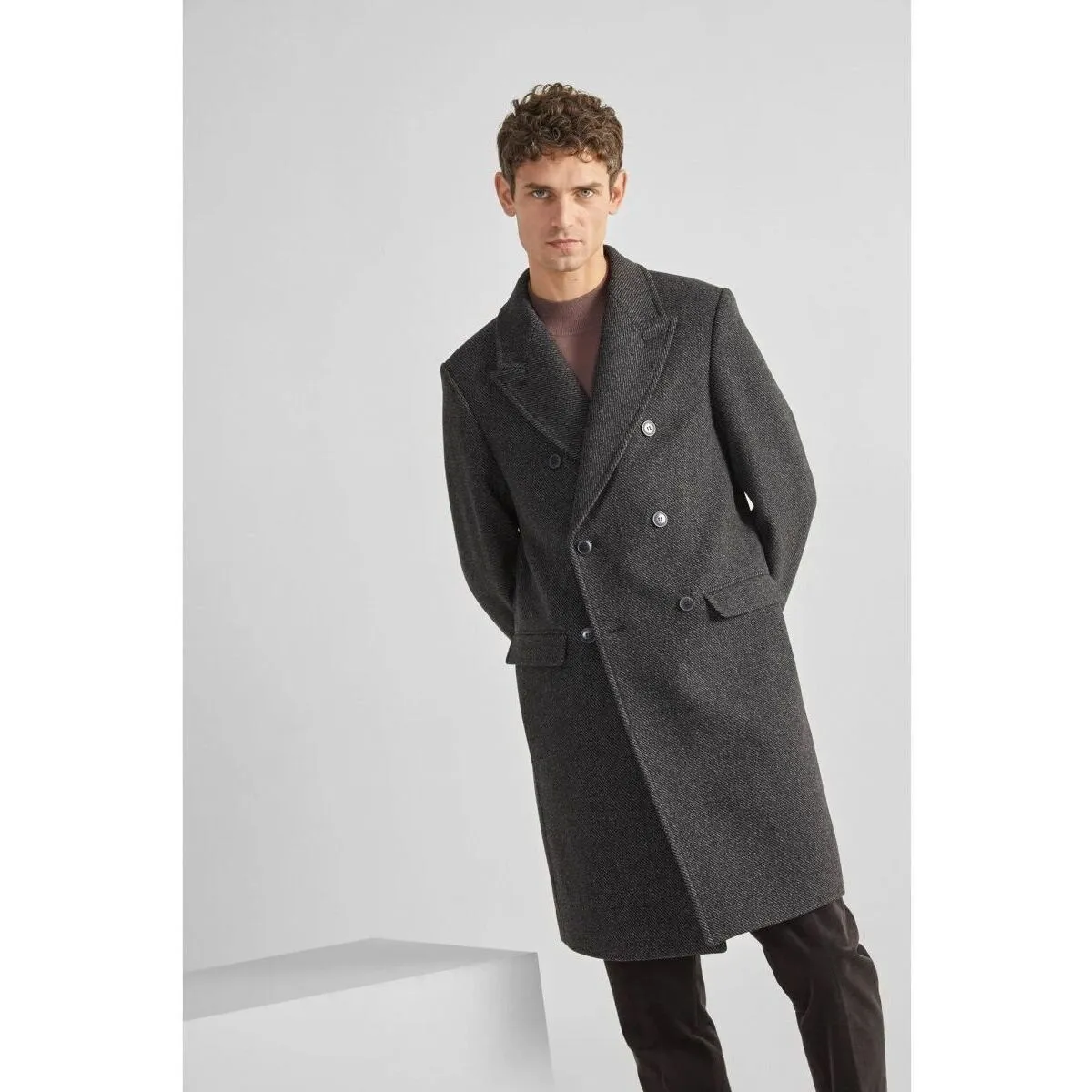 16089380 ARCHIVE DB WOOL COAT-DARK GREY