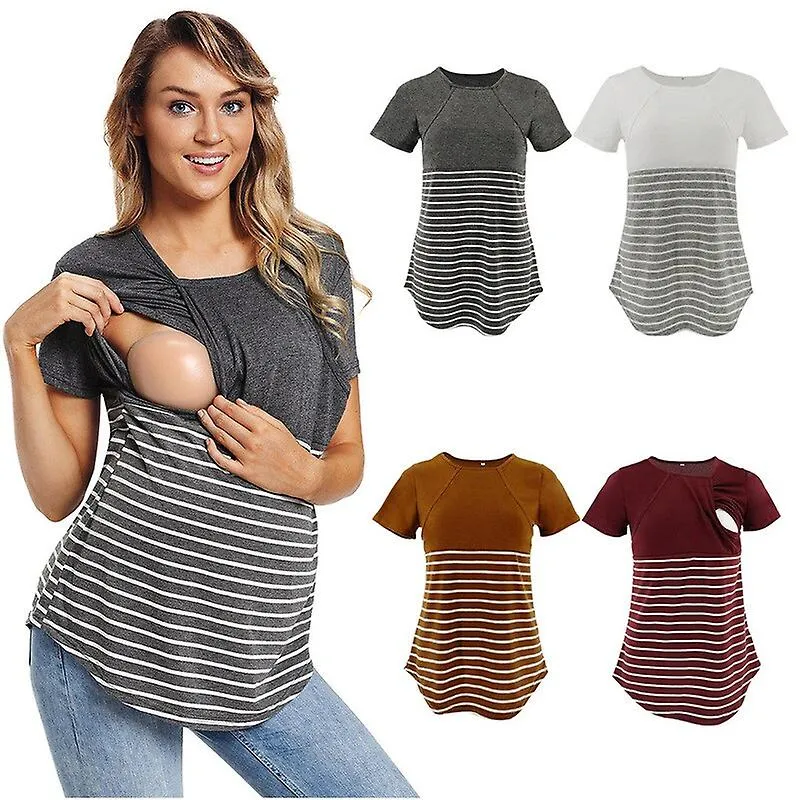 2022 Maternity Clothes Tops Pregnant Long Sleeve Breastfeeding Blouse Women Top Mama Clothing Pregnancy T-Shirt Premaman  Skirts