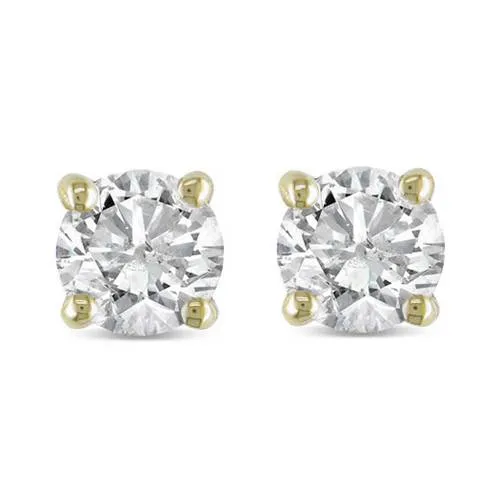 .25CT Diamond Studs 14K Yellow Gold