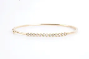 6.5 14k Yellow Gold 0.52tcw Diamond Bangle Bracelet (6.79g.)