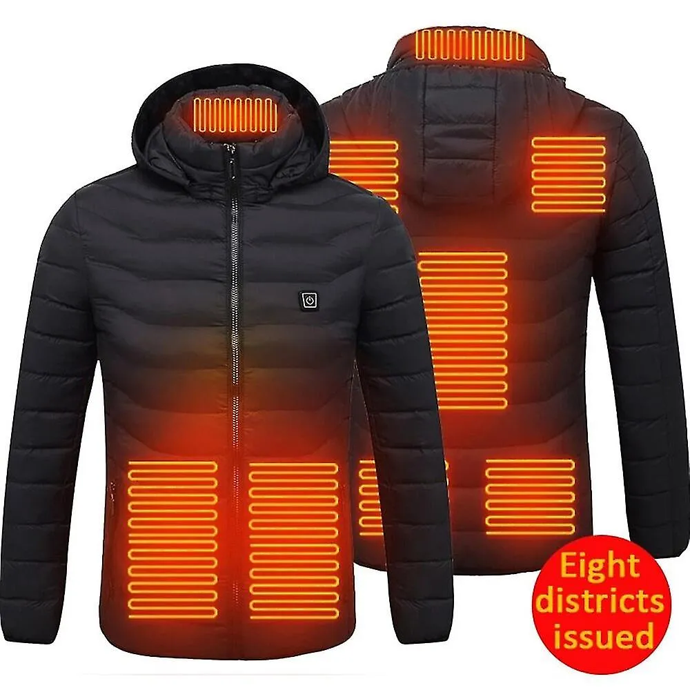 8 Areas Heated Jackets Usb Men's Women's Winter Outdoor Electric Heating Jackets Warm Sprots Thermal Coat Clothing Heata