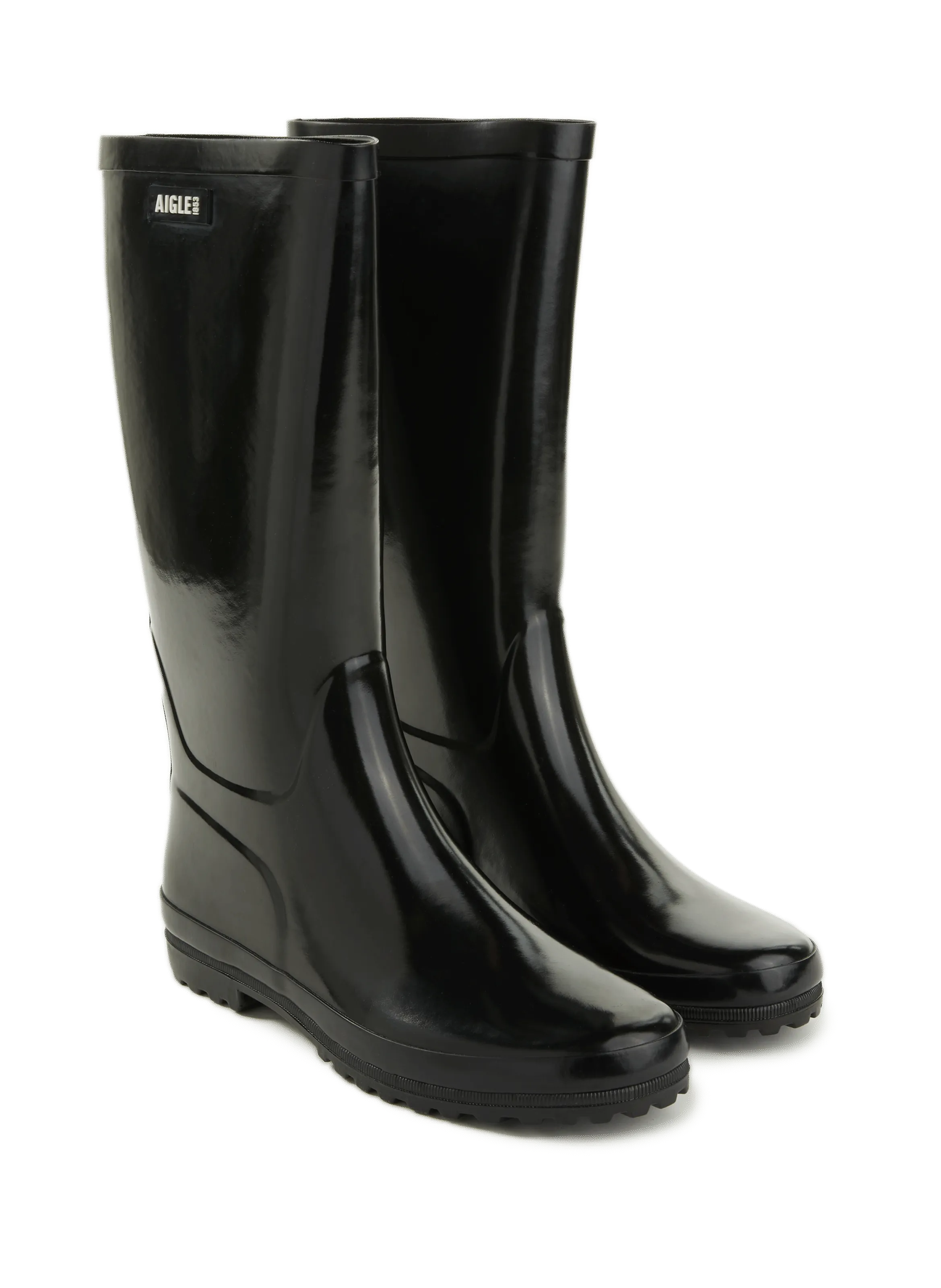 AIGLE  Patent rain boots  - Black