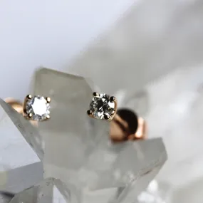 $ALE - Natural White Diamond Studs