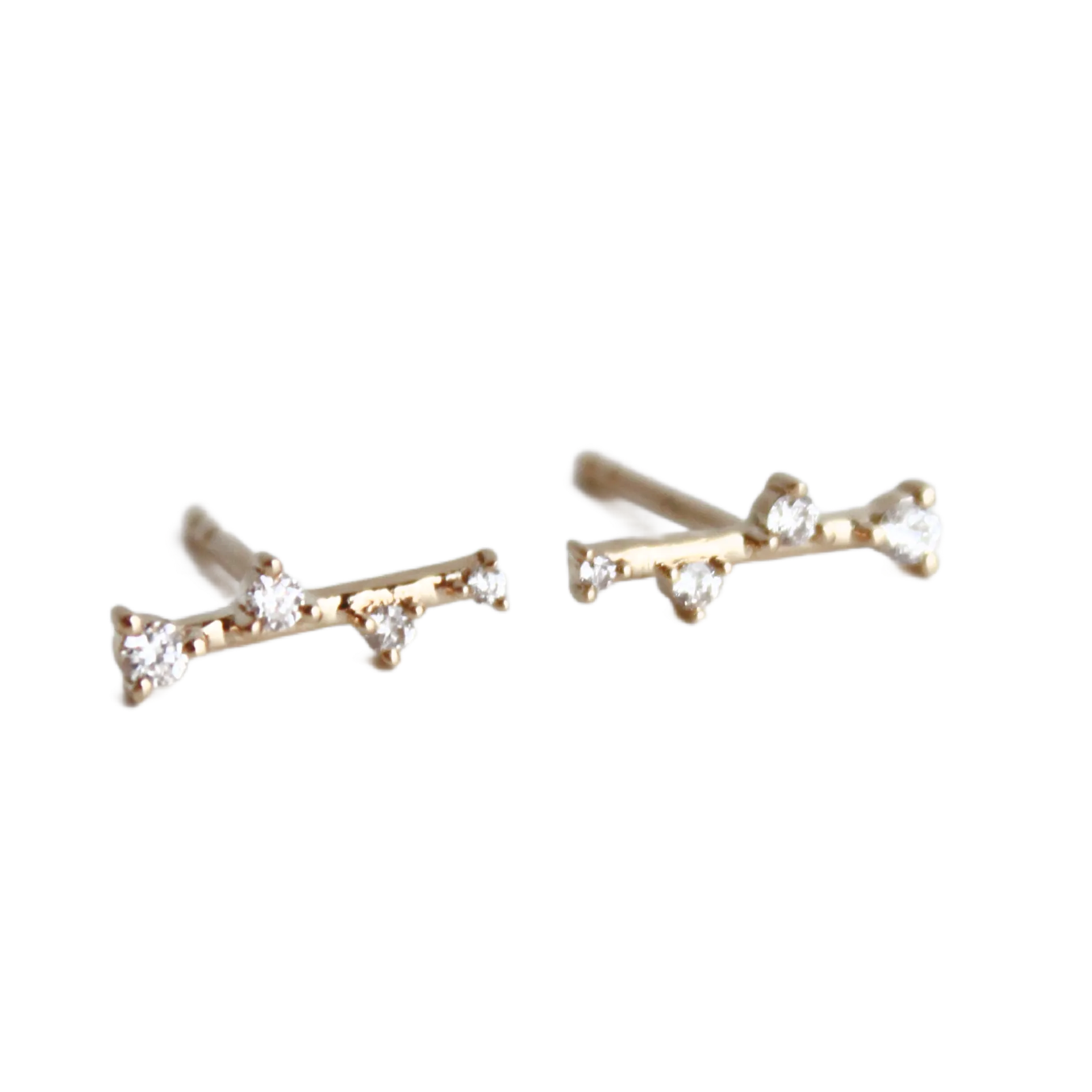 Alternating Diamond Bar Earrings