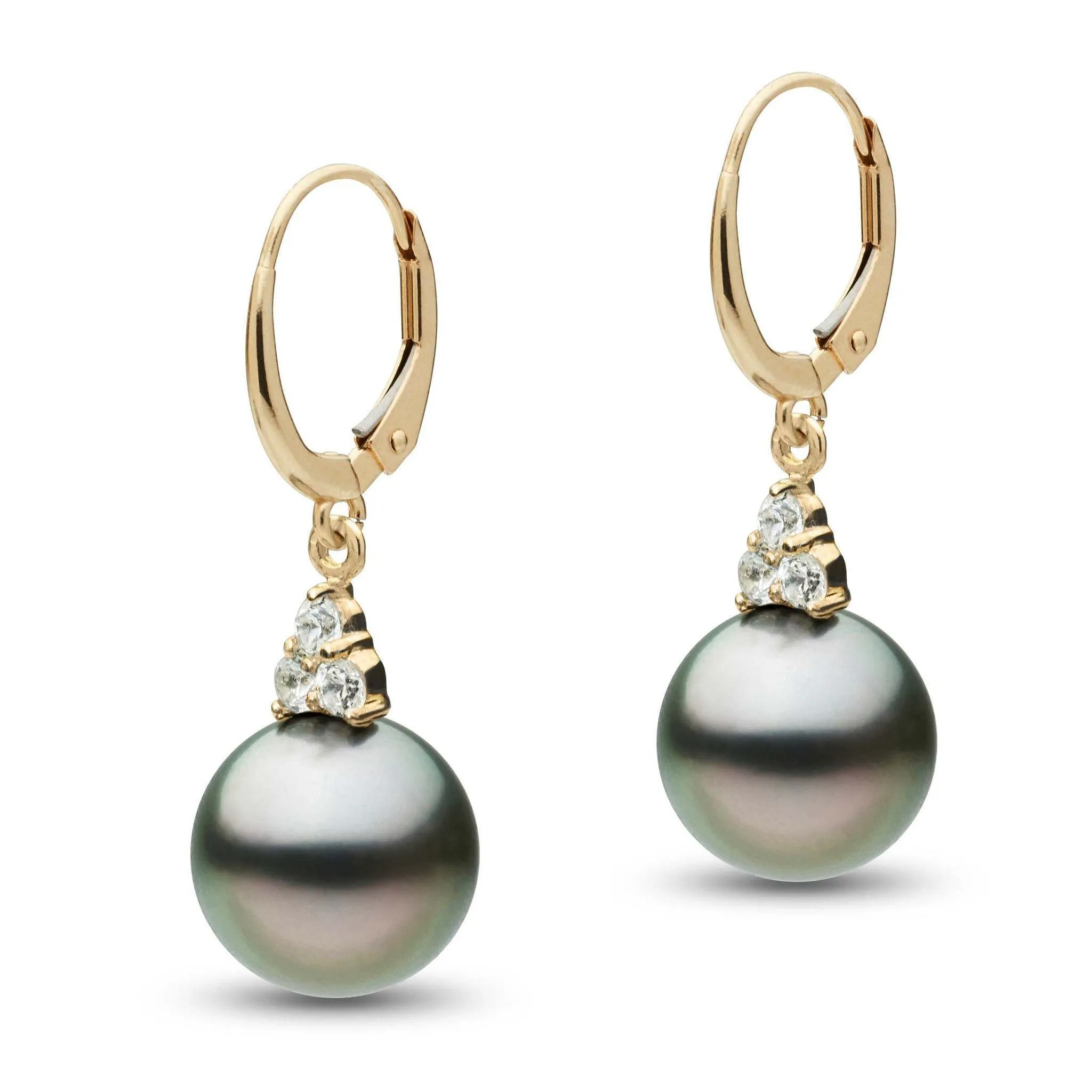 Always Collection Tahitian 10.0-11.0 mm Pearl and Diamond Earrings