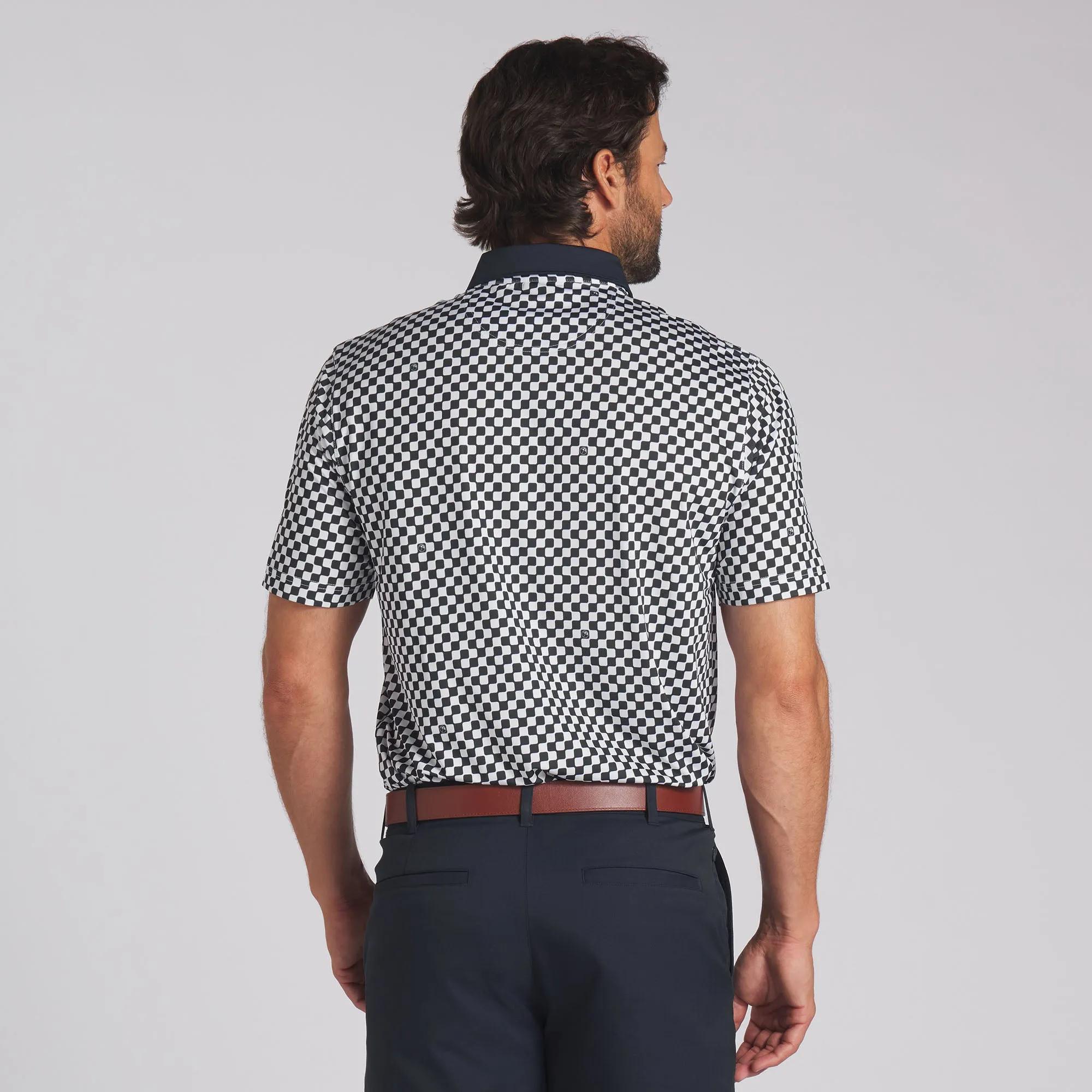 AP MATTR Checkered Golf Polo