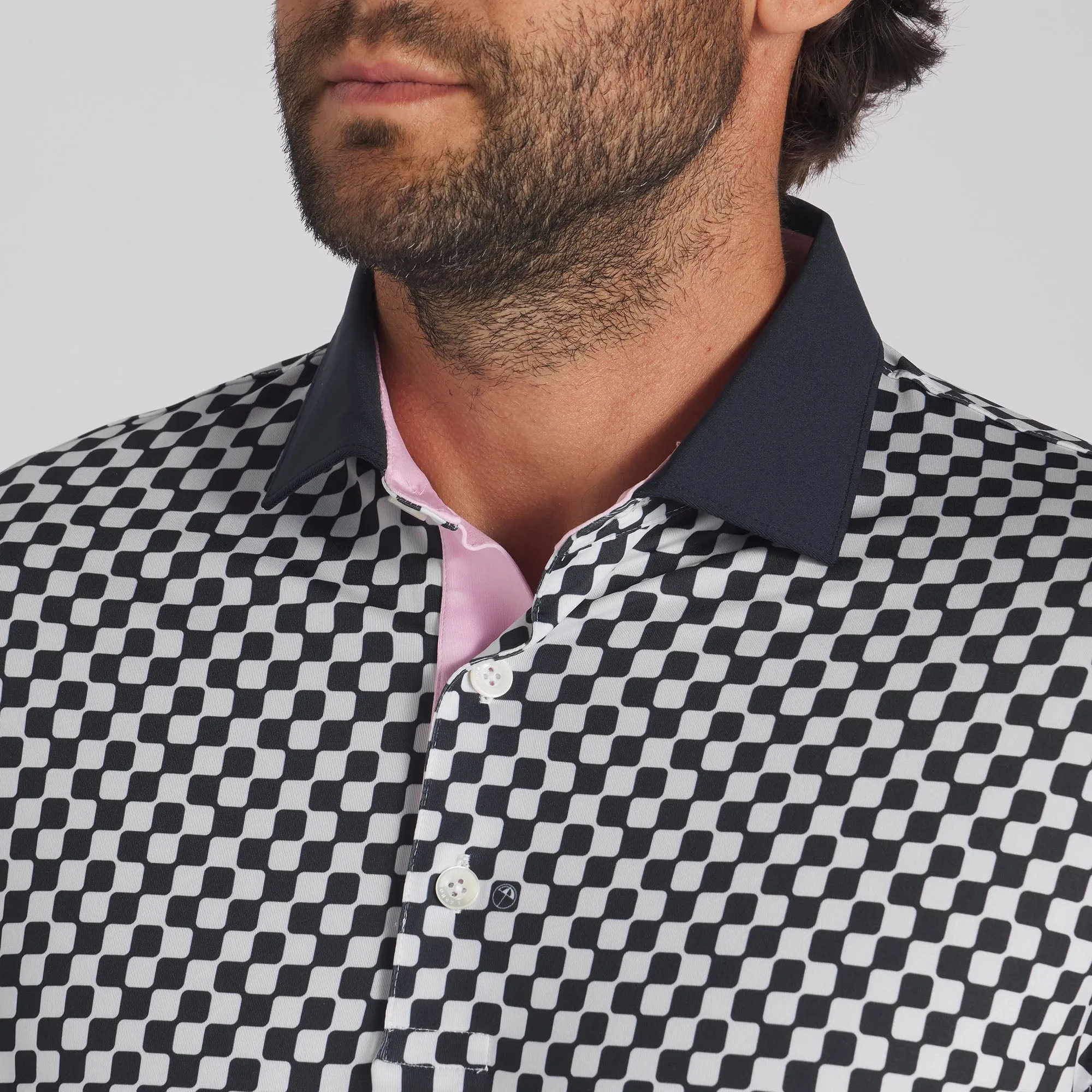 AP MATTR Checkered Golf Polo