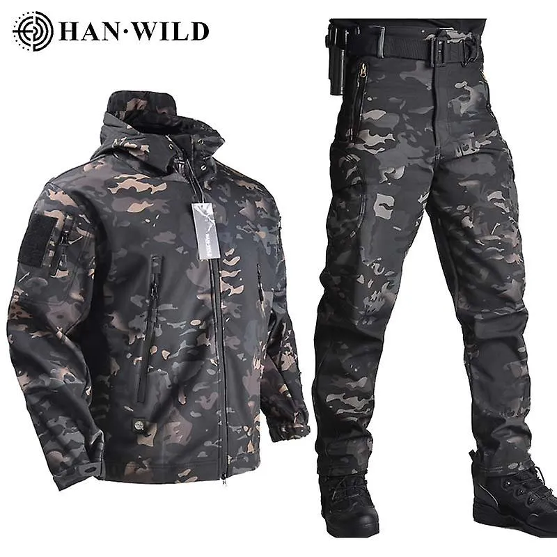 Army Jackets+pants Soft Shell Clothes Tactical Suits Waterproof Jacket Men Flight Pilot Set Military Field Clothing