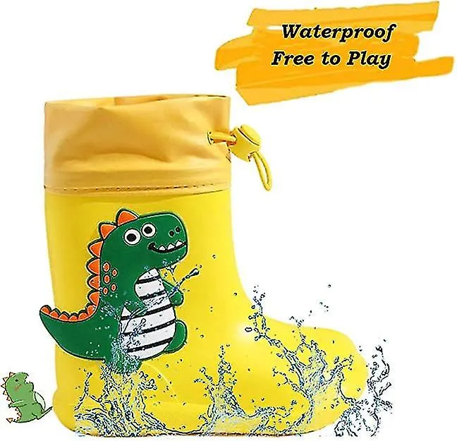 Baby Kids Wellies Toddler Cute Dinosaur Boots For Girls Boys Rain Boots Lightweight Waterproof Boots