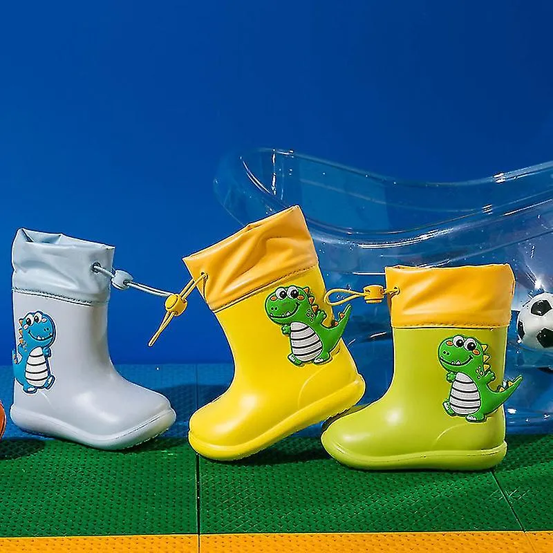 Baby Kids Wellies Toddler Cute Dinosaur Boots For Girls Boys Rain Boots Lightweight Waterproof Boots