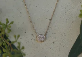 Baby Oval Diamond Necklace