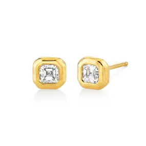 Baby River Asscher Diamond Studs