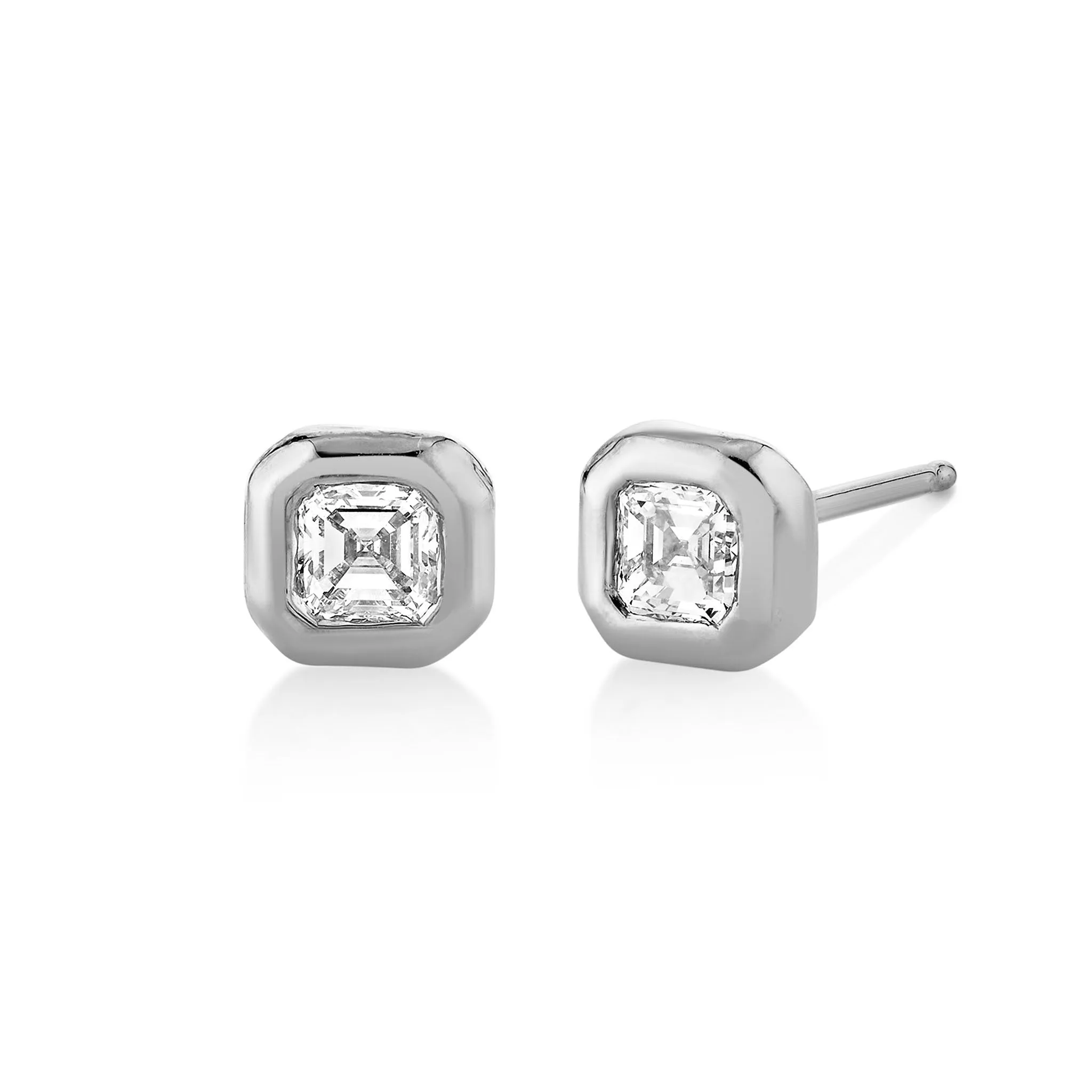 Baby River Asscher Diamond Studs