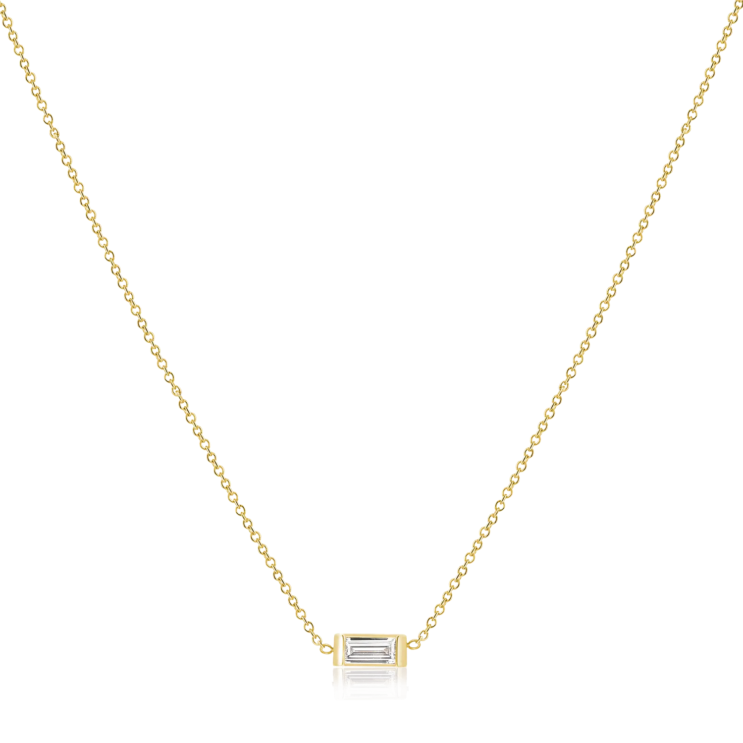 Baguette Diamond Necklace