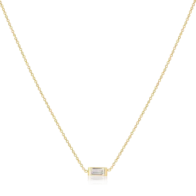 Baguette Diamond Necklace