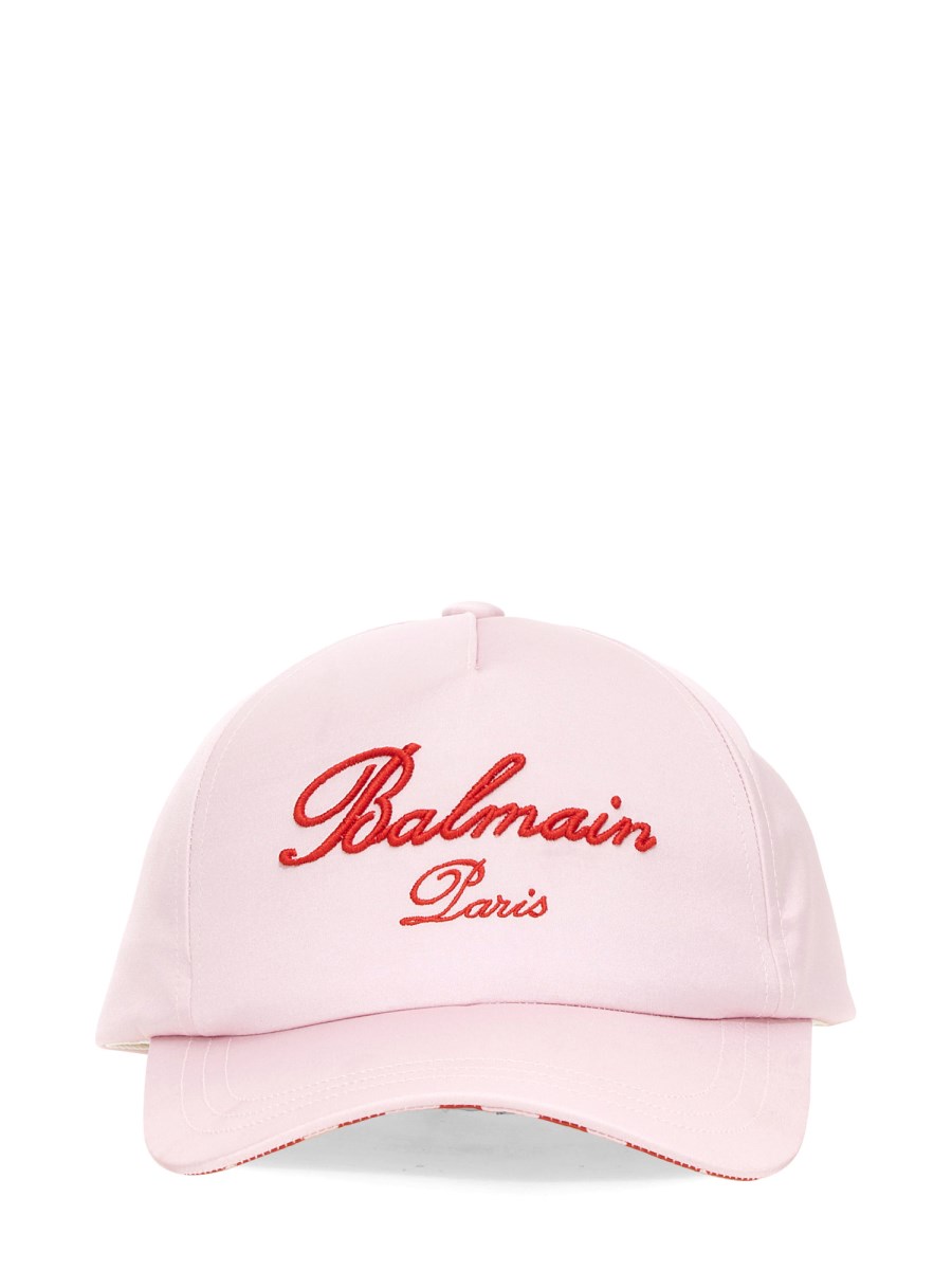 BALMAIN    BASEBALL CAP WITH EMBROIDERY