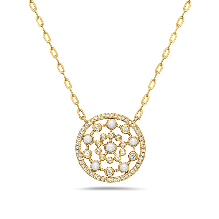 Bassali 14K Yellow Pearl & Diamond Necklace