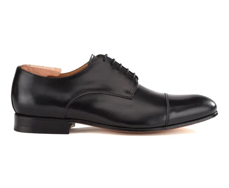 Black Derby Shoes - Leather outsole - DURRINGTON