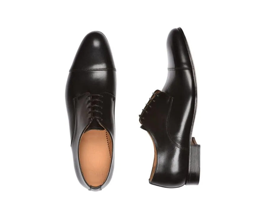 Black Derby Shoes - Leather outsole - DURRINGTON