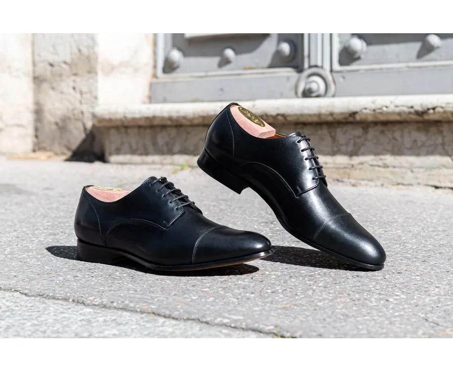 Black Derby Shoes - Leather outsole - DURRINGTON