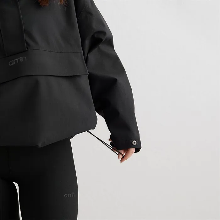 Black Waterproof Oversized Anorak | Jackets | Stirling Sports