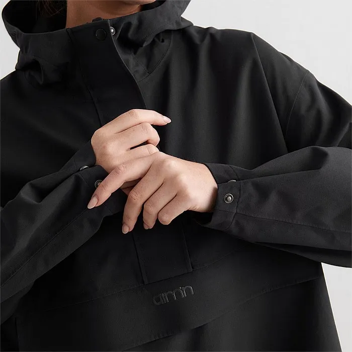 Black Waterproof Oversized Anorak | Jackets | Stirling Sports