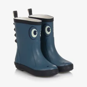 Blue Dino Rubber Rain Boots