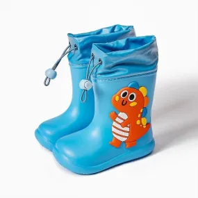 Blue dinosaur 200cartoon unicorn dinosaur children rain boots lace up eva soft boys girls rain shoes light waterproof non slip k