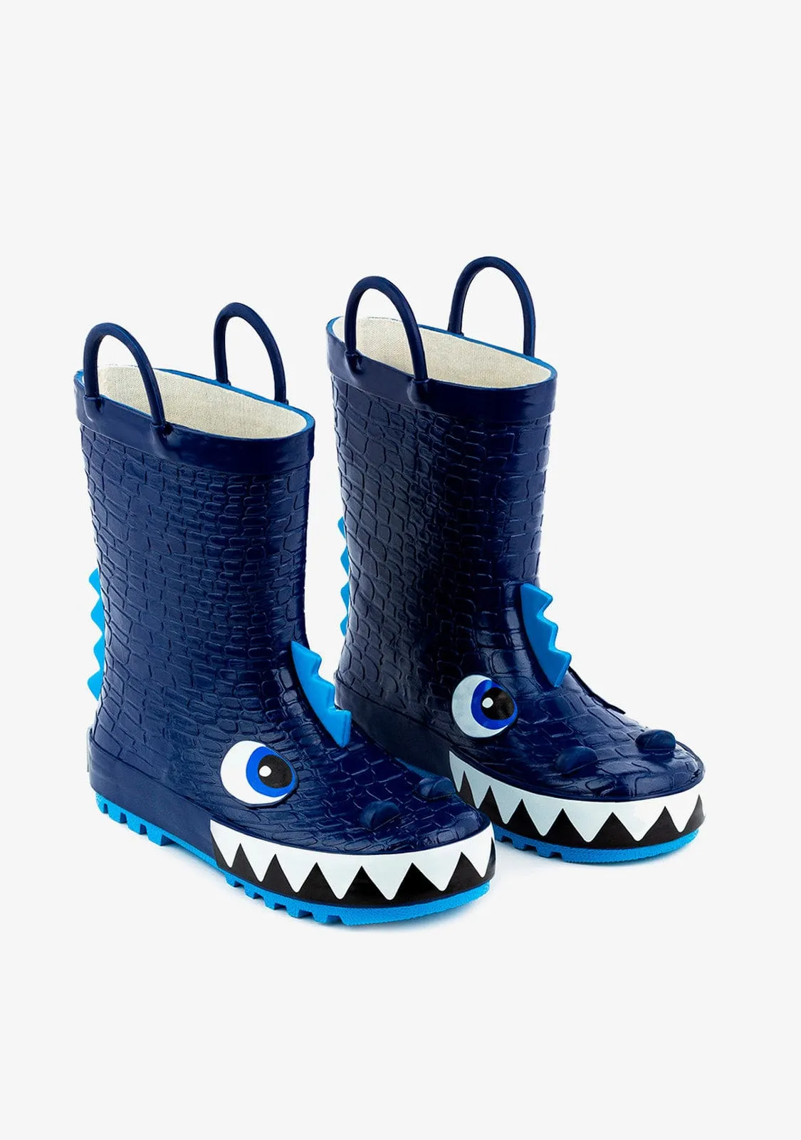 Blue Dinosaur Rain Boots Rubber