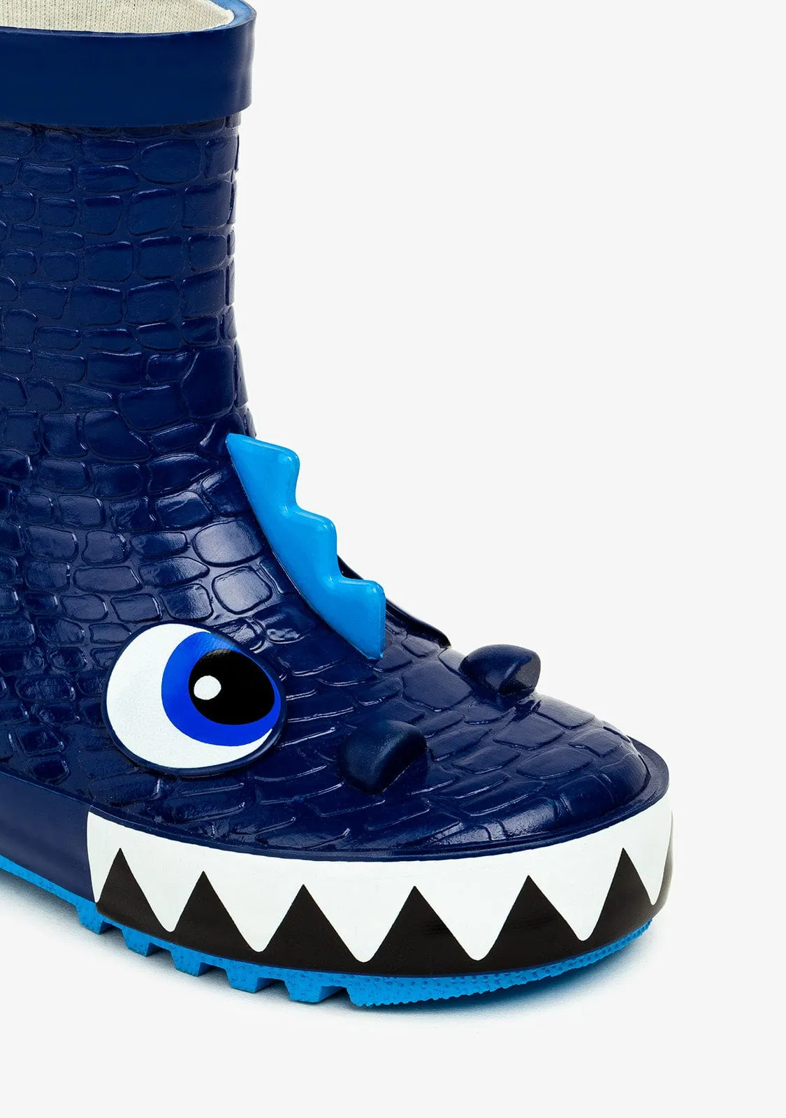 Blue Dinosaur Rain Boots Rubber