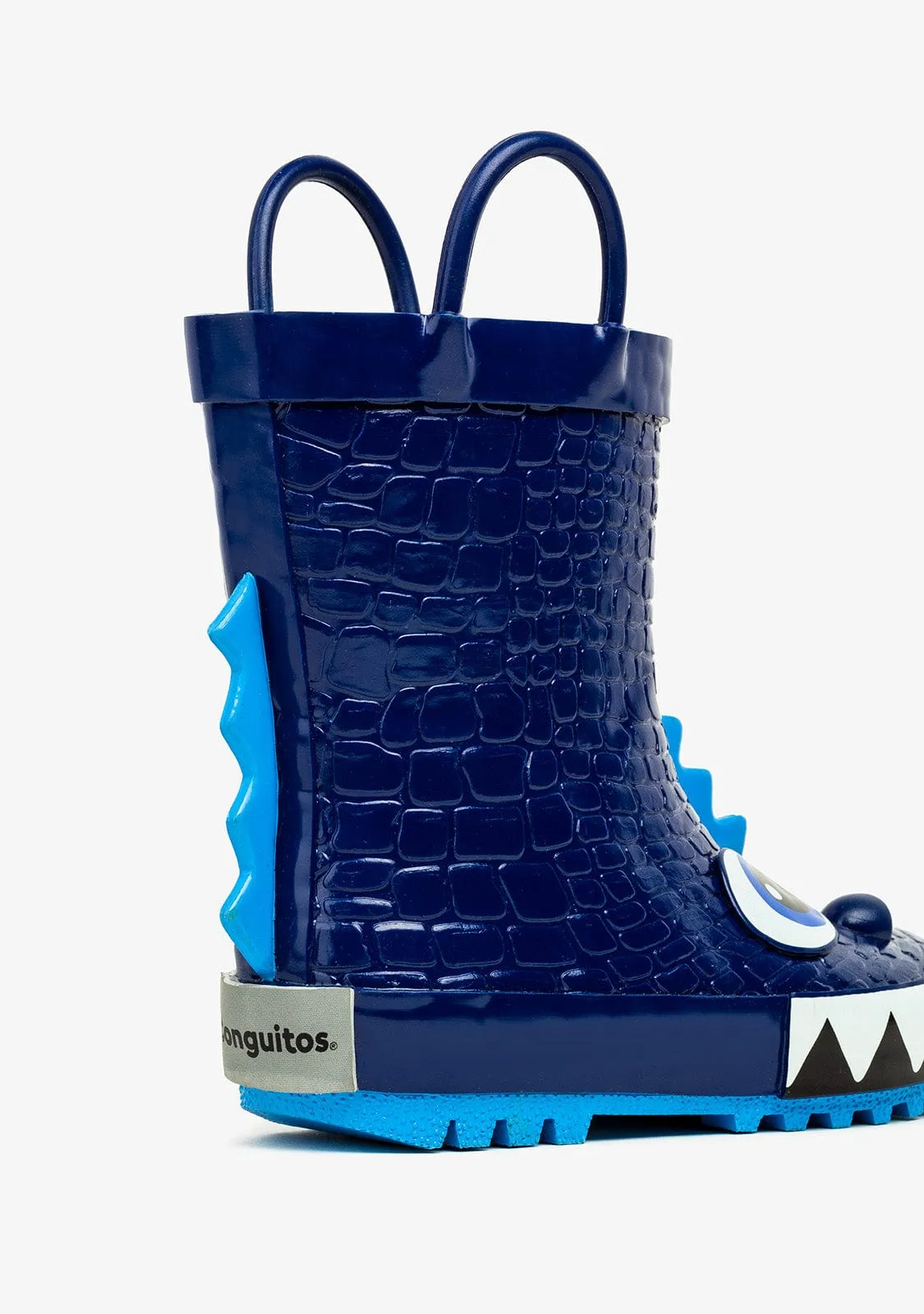 Blue Dinosaur Rain Boots Rubber