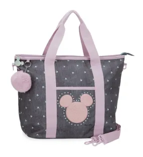 Bolso Mickey studs con portaordenador antracita