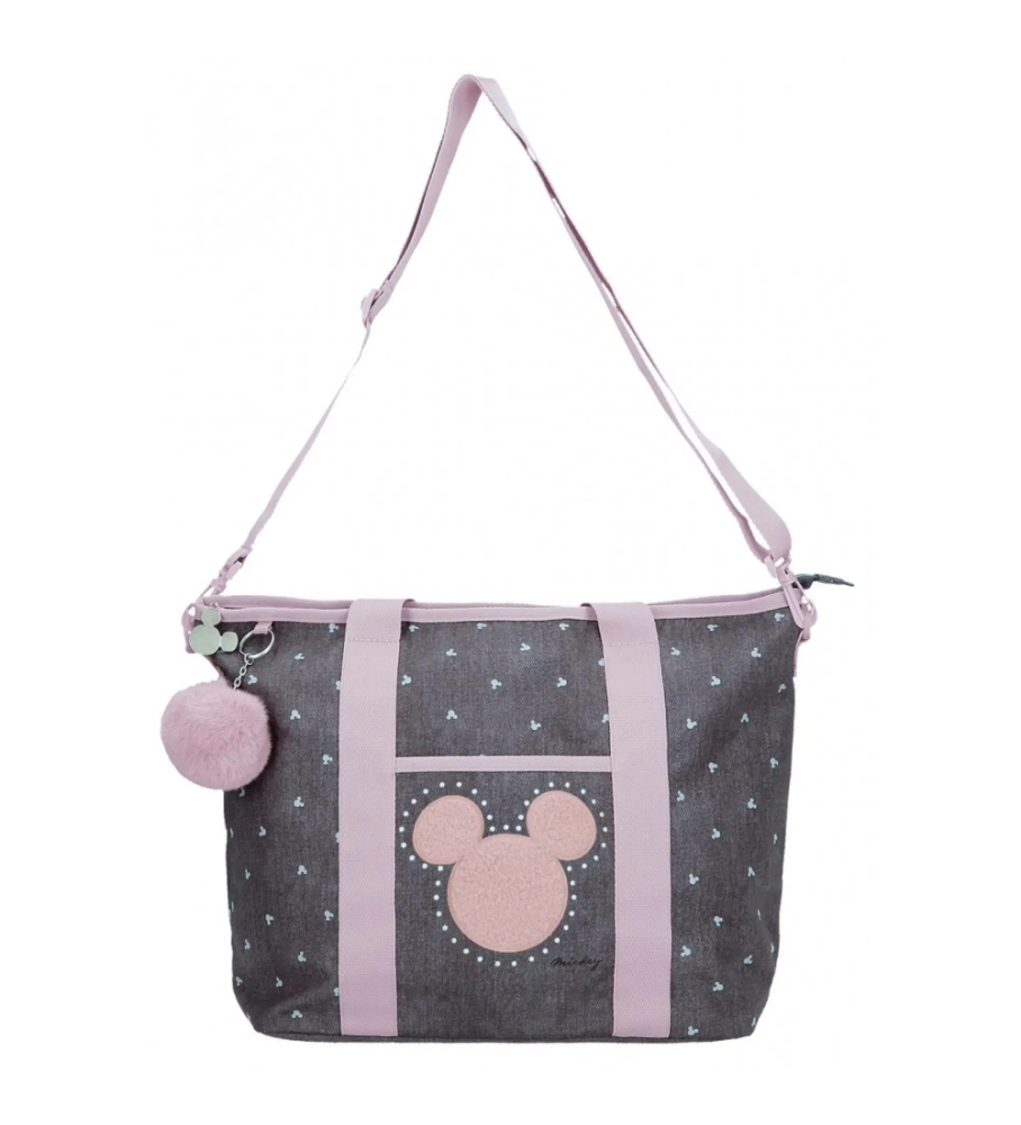 Bolso Mickey studs con portaordenador antracita