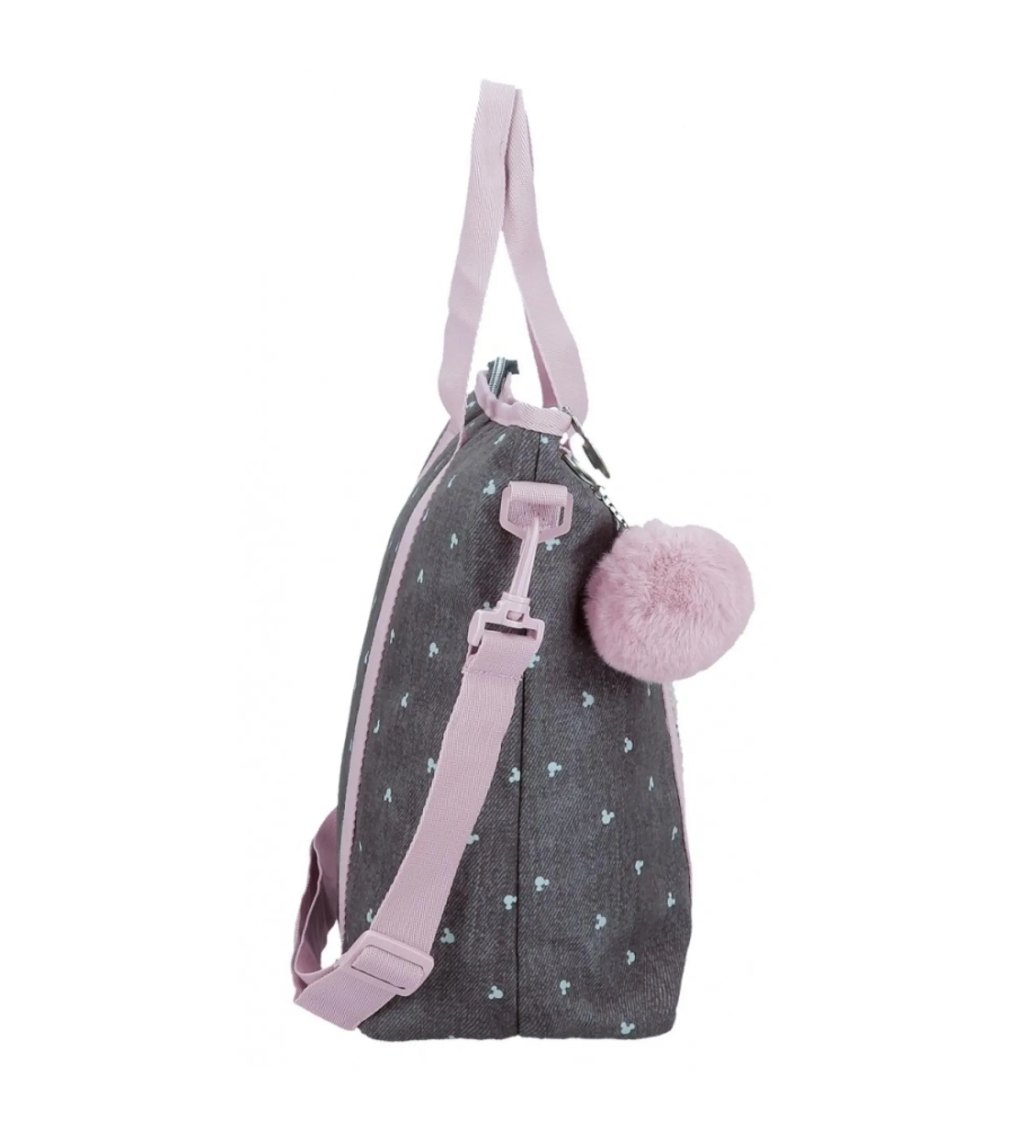 Bolso Mickey studs con portaordenador antracita