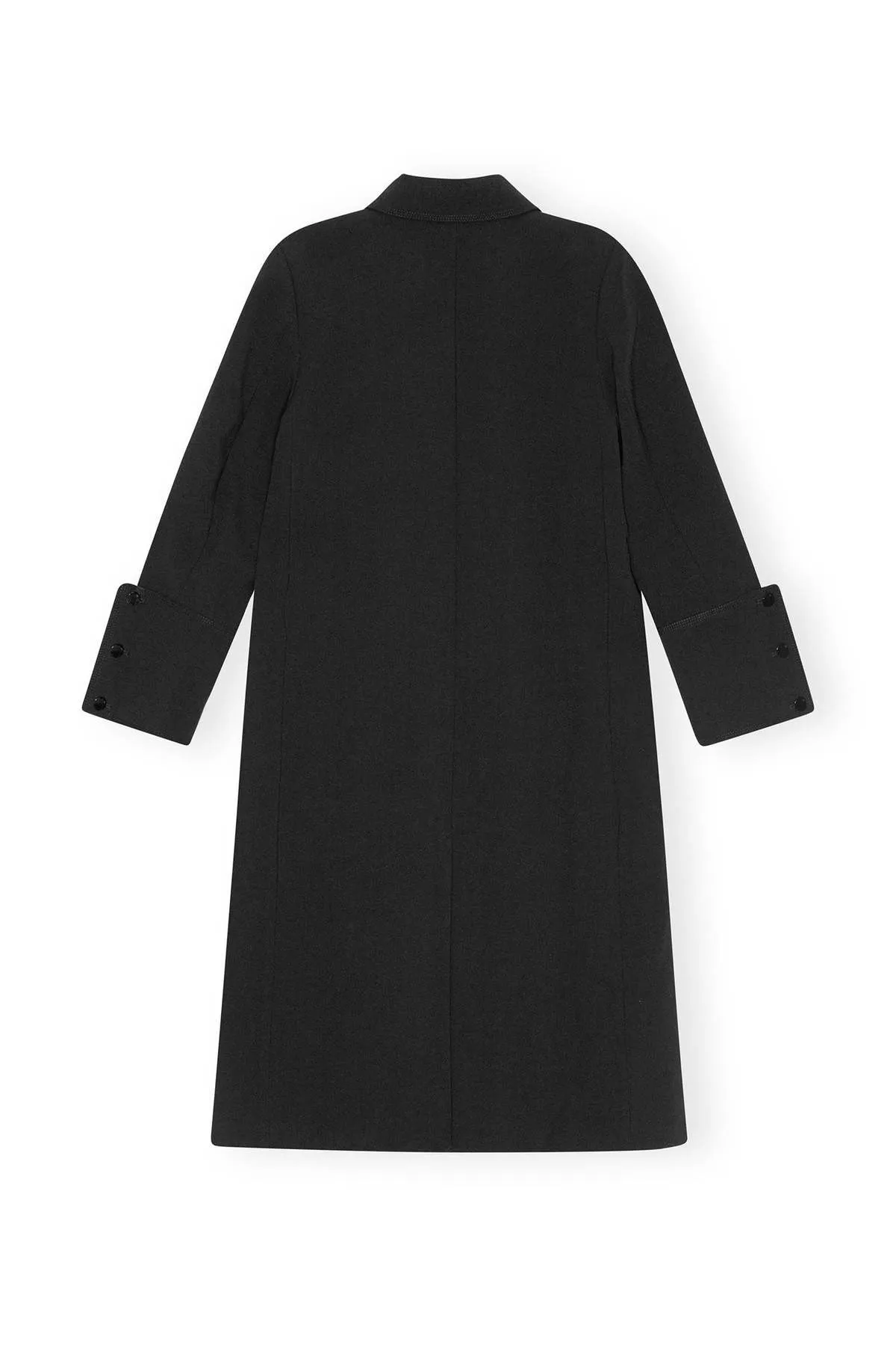 Bonded Crepe Coat - Black