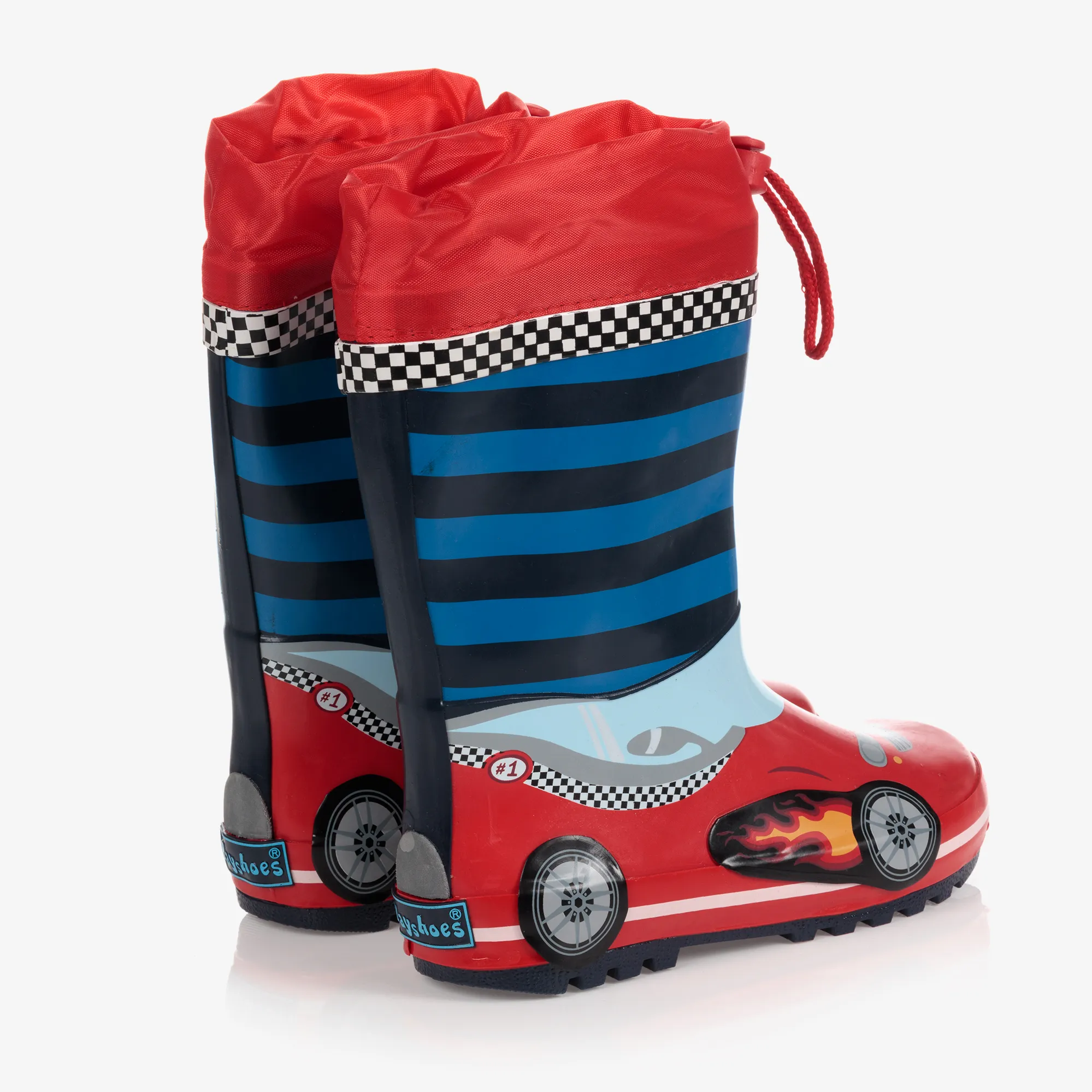 Boys Red Race Car Rain Boots