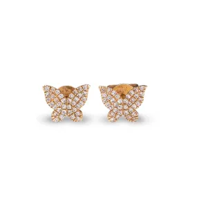 Butterfly Diamond Stud Earrings - Buy Online