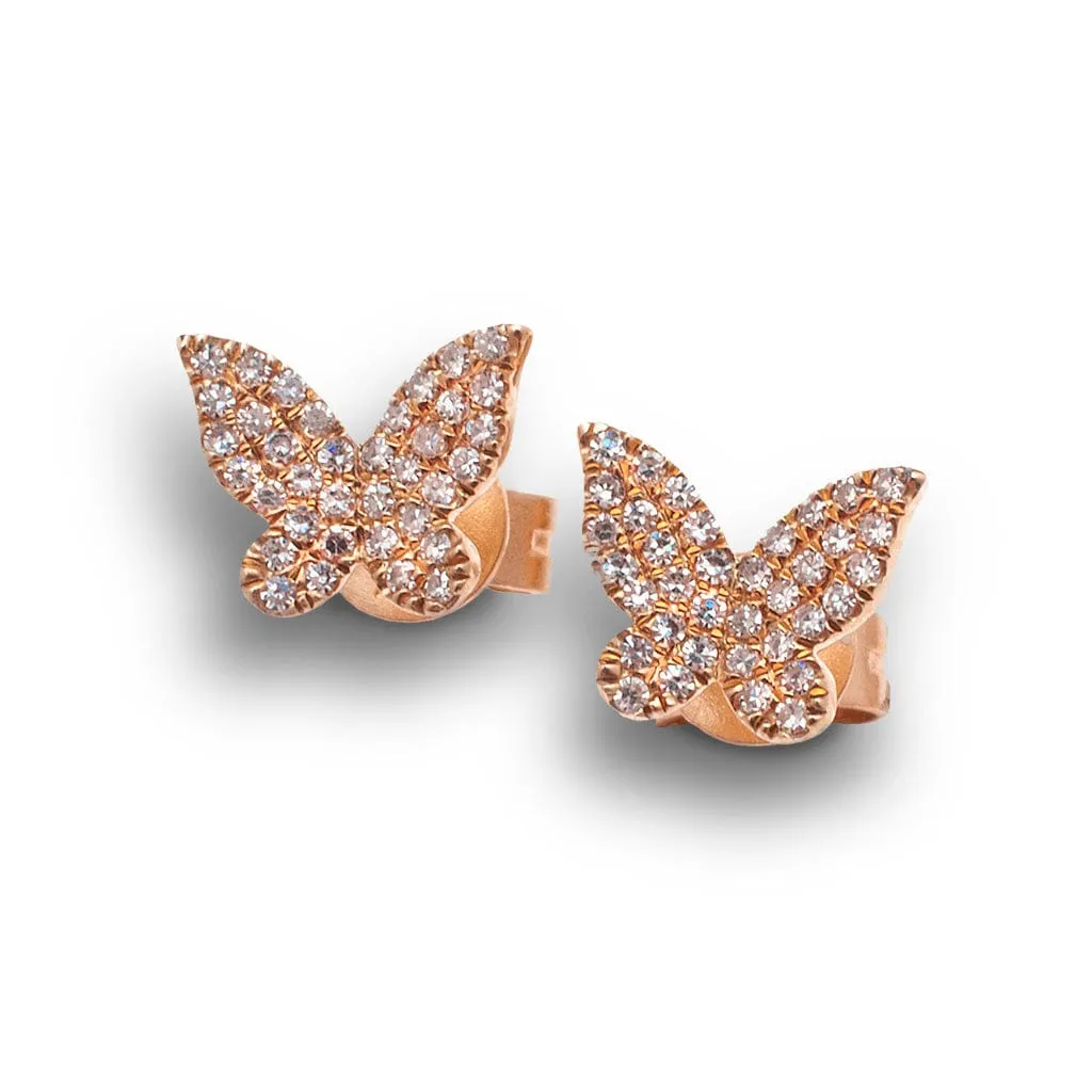 Butterfly Diamond Stud Earrings - Buy Online