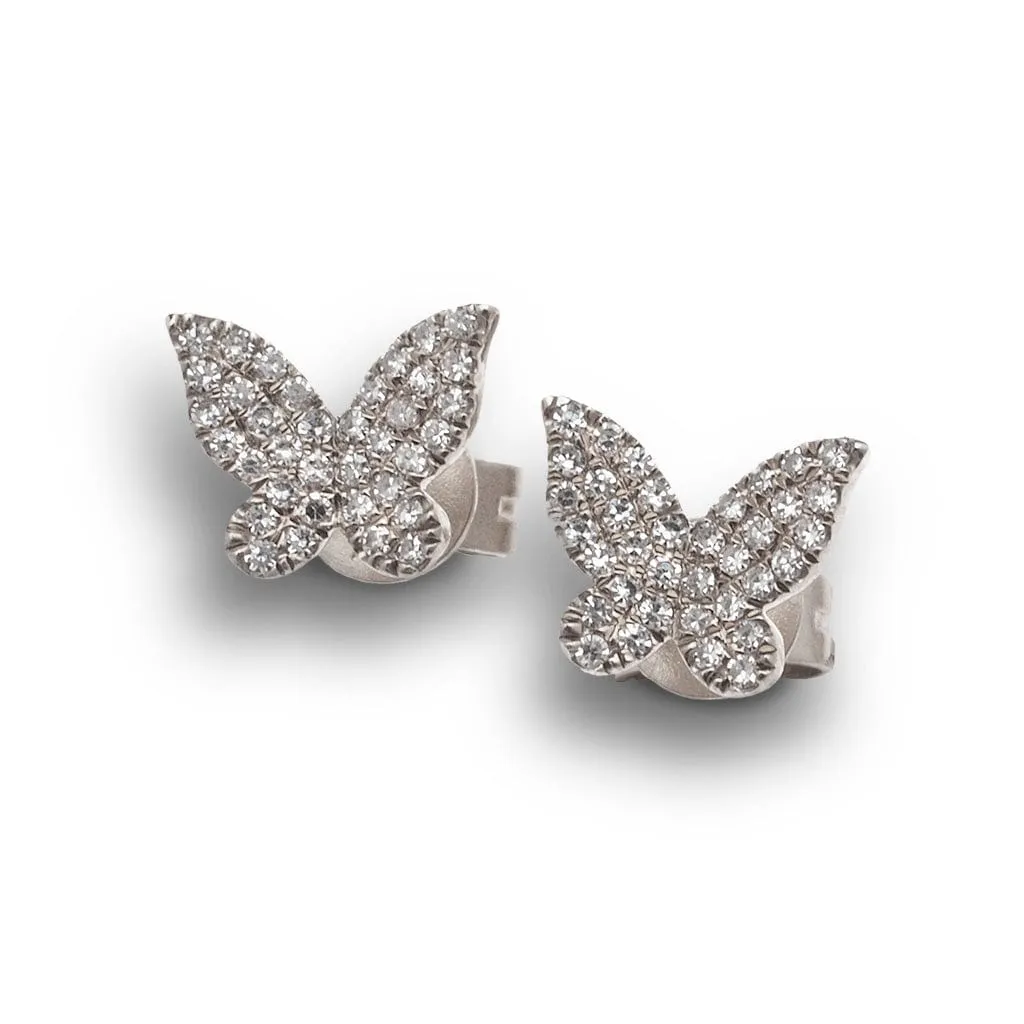 Butterfly Diamond Stud Earrings - Buy Online