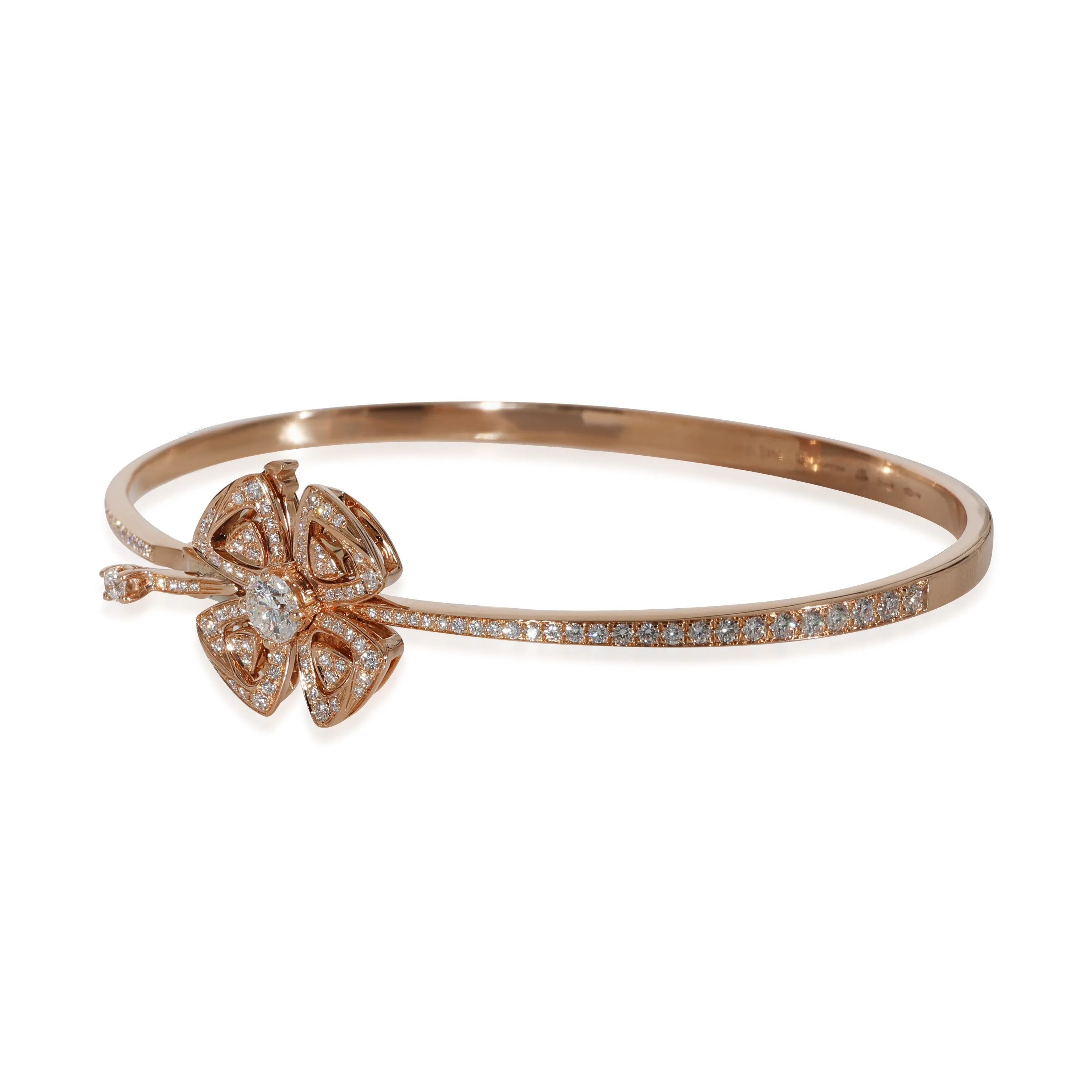 BVLGARI Fiorever Diamond Bangle in 18K Rose Gold 0.86 CTW