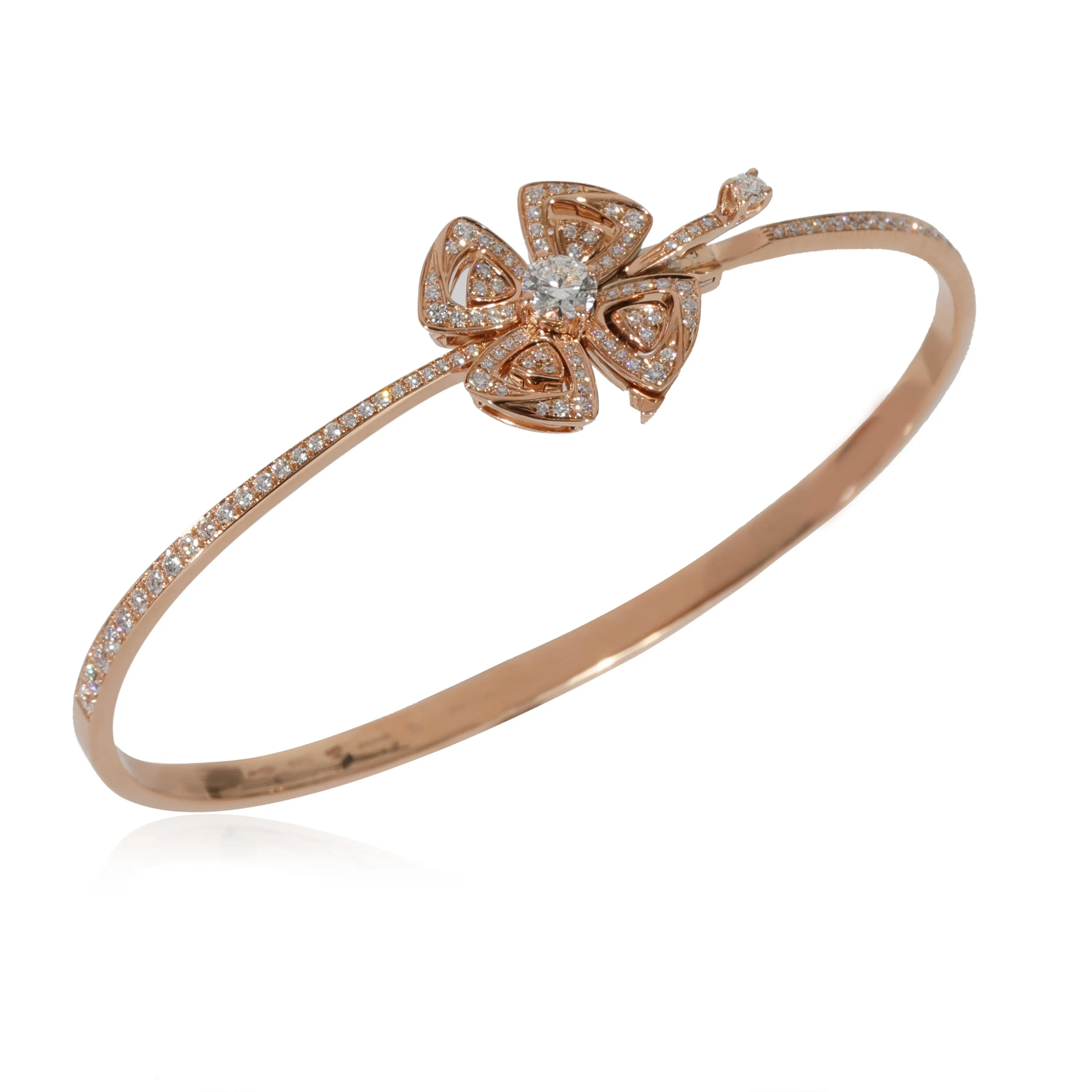 BVLGARI Fiorever Diamond Bangle in 18K Rose Gold 0.86 CTW