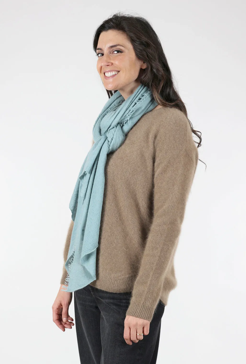 Cashmere Love Scarf, Surf Blue