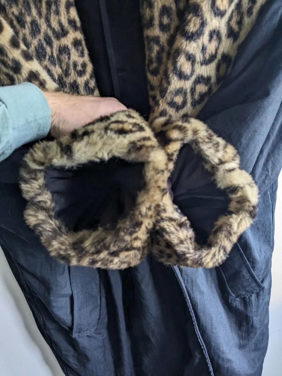 cat print collared coat