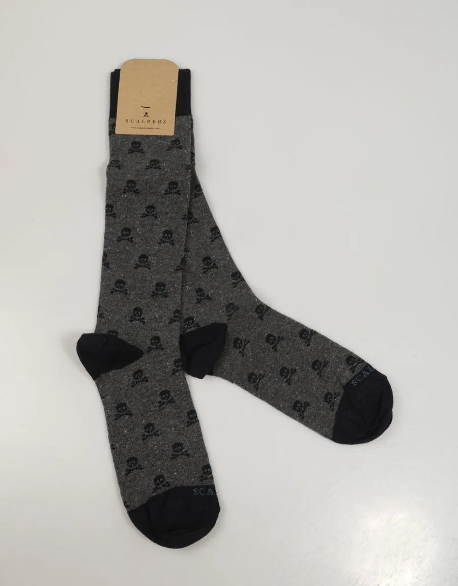  chaussettes SCALPERS BAGS Socks 25761 en Gris 83295