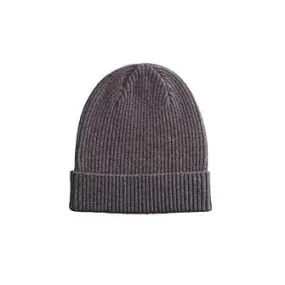 Chocolate Melange Wool Beanie Hat - BENNETH