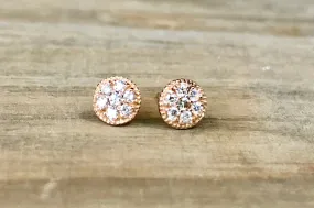 Circle Mirco Pave Diamond Studs