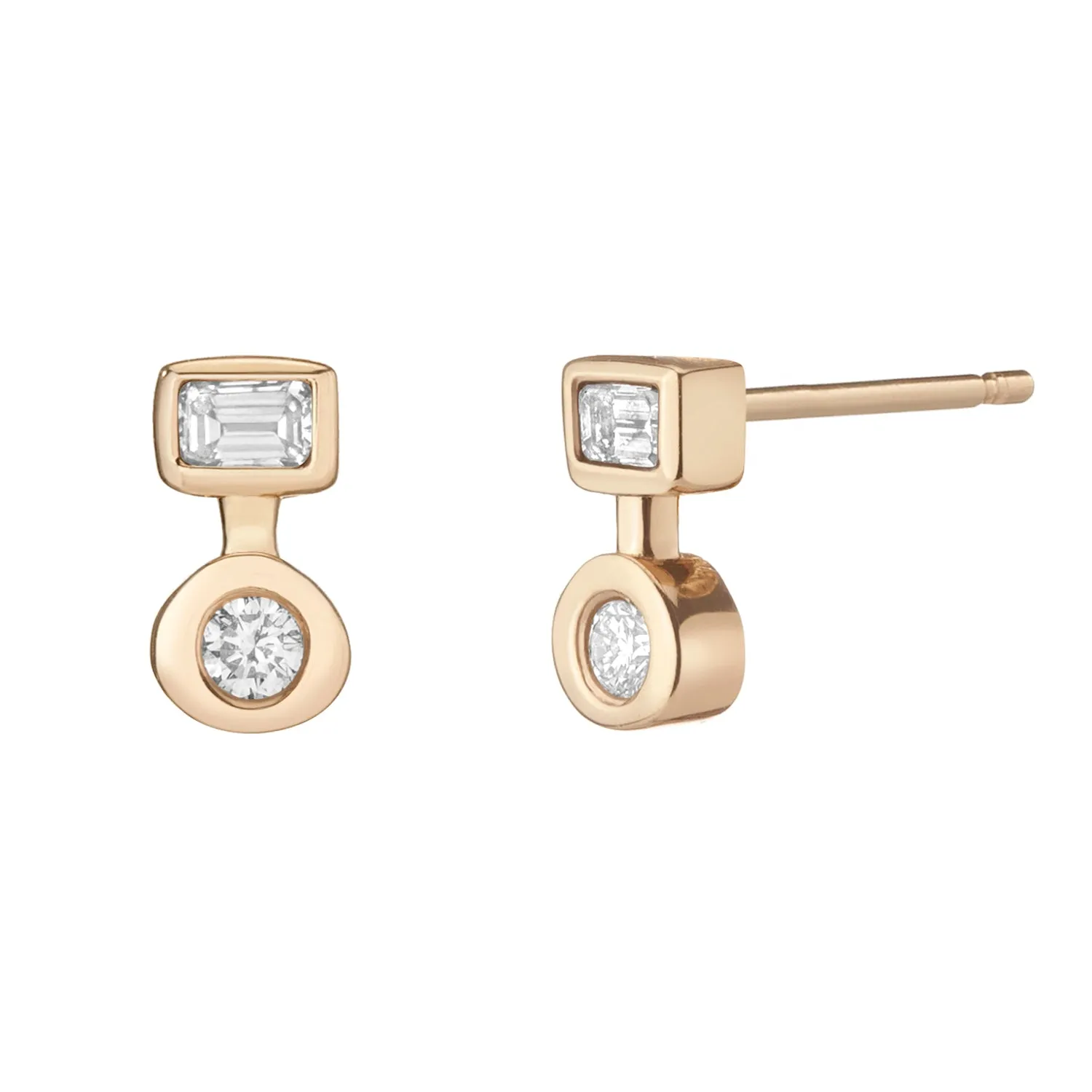 Cloister Stud Diamond Earrings